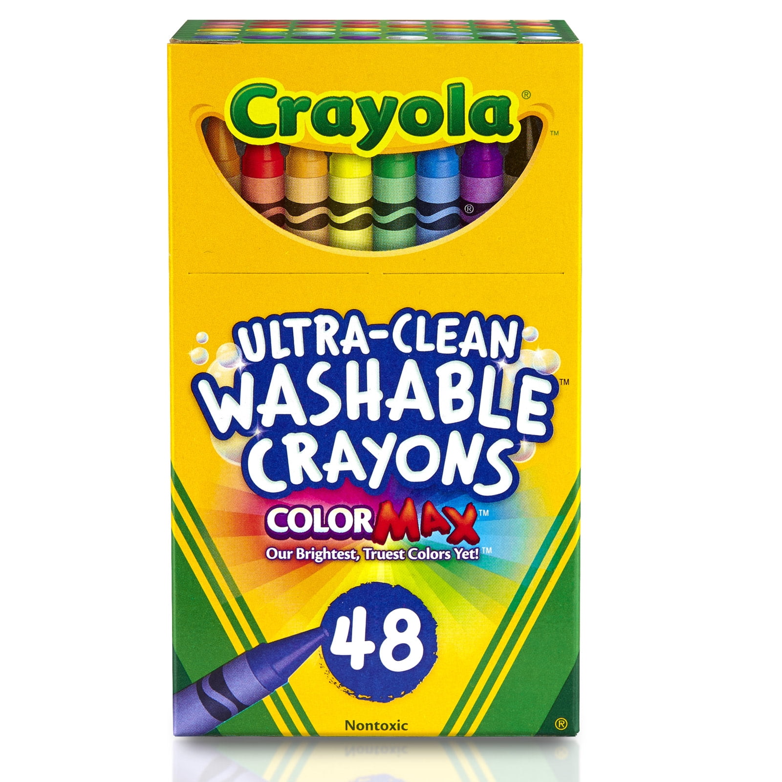 Crayola Ultra-Clean Washable Crayons, Regular Size, 48 Per Pack, 3 Packs