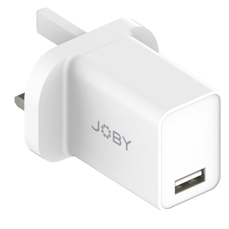 JOBY Universal Compact 12W 2.4A USB Type-A Wall Charger UK Plug