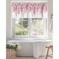 thumbnail image 4 of Pink Eucalyptus Valances for Windows Leaves Abstract Branch Farmhouse Retro Leaf Valance Rod Pocket Short Window Treatments Curtains for Kitchen Bathroom Living Room Bedroom, 42 x 12 Inch, 4 of 7