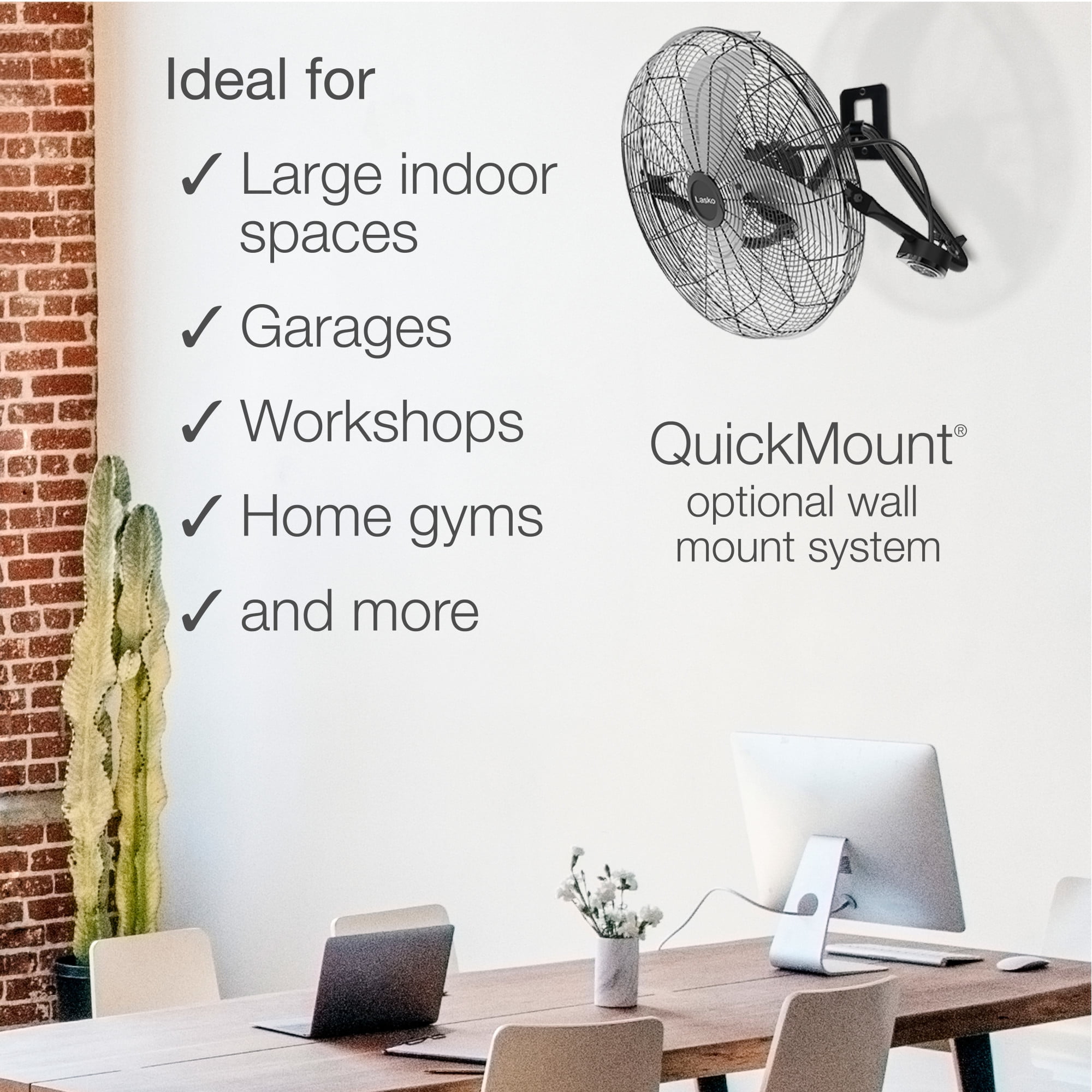 Lasko 20" High Velocity Floor Fan, Wall Mount Option and Remote, Black, H20660