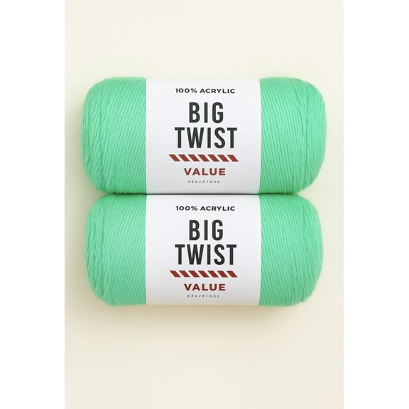 Big Twist Value Yarn Bundle- 2 Pack Jade Green