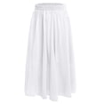 thumbnail image 2 of MSemis Jupes Longues en Maille à Double Couche pour Filles, Robe de Danse pour Studio de Ballerine, Pratique, Blanc 75cm, 2 of 7