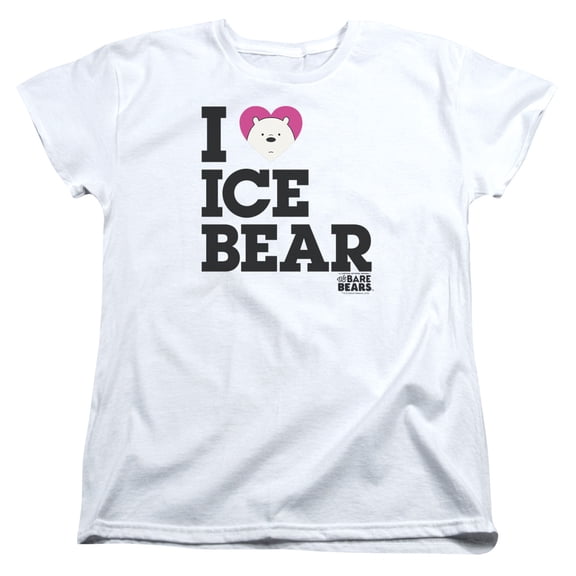 We Bare Bears - Heart Ice Bear - Women's Short Sleeve Shirt - Medium