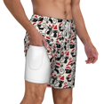 thumbnail image 3 of Goofa Christmas Cat Printed Men's Swim Trunks Board Shorts Quick Dry Mens Swimming Trunks with Compression Liner,Breathable Fit Hawaii Beach Shorts-Medium, 3 of 9