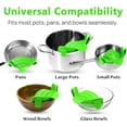 thumbnail image 5 of COREBAY-Clip On Strainer for Pots and Pans - Collapsible Silicone Pasta Strainer and Kitchen Gadget for Cooking - Easy to Use, Heat Resistant and Space Saving Colander - Green, 5 of 6