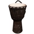 thumbnail image 2 of Sawtooth Tribe Series 8" Hand Carved Congo Design Rope Djembe with Drum Sack Carry Bag, 2 of 7