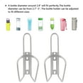 thumbnail image 3 of Universal Water Bottle Bike Cage Lightweight Aluminum Alloy Bicycle Brackets for MTB Road - Silver, 3 of 7