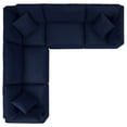 thumbnail image 3 of Modway Commix 5-Piece Sunbrella® Outdoor Patio Sectional Sofa in Navy, 3 of 10