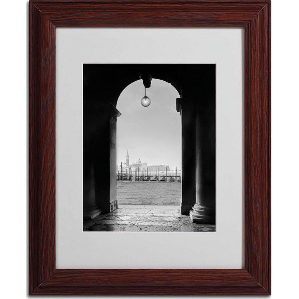 Matted art under acrylic in a wood framed