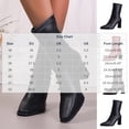 thumbnail image 4 of Mid Calf Boots Women Square Toe Chunky Heel Dress Shoes For Women Winter Warm Boots with Side Zipper Indoor Outdoor Daily Wear, 4 of 10