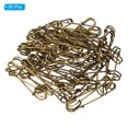 thumbnail image 3 of Uxcell Safety Pins 2.95 Inch Large Metal Sewing Pins Bronze Tone 50Pcs, 3 of 5