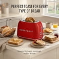 thumbnail image 4 of Nostalgia Classic Retro 2-Slice Toaster, Red, 4 of 8