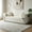 White, variant on AUU Modern Cord Sofa with Classic Square Design, Unique Two-Tier Convertible Sofa Bed for Apartments and Large Spaces