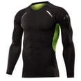 thumbnail image 2 of Camiseta de manga larga para hombre Deporte de culturismo de secado - Negro, L L Yinane Camiseta de compresión de los hombres, 2 of 7