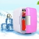 thumbnail image 5 of Mini refrigerador compacto de una puerta con acabado rosa para uso doméstico, 5 of 8