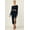 GQSP015-navy blue, variant on Womens Dresses Tight Kink Slit Long Sleeve Hollow Dress Slim Fit Hip Sexy Skirt