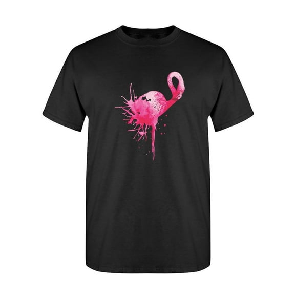 Paint Flamingo T-Shirt Men -SPIdeals Designs, Male x-Large