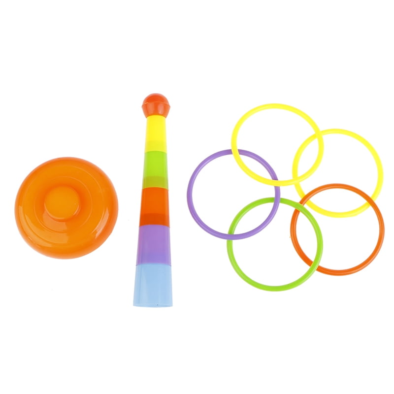 Hoop Ring Toss Plastic Ring Toss Garden Game Pool Toy Outdoor Fun for YJK0