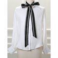 thumbnail image 5 of Allegra K Women's Stripe Ribbon Skinny Neck Scarves Long Narrow Neckerchief, 5 of 5