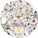 thumbnail image 1 of Paquete de pegatinas INS Aesthetic de vinilo blanco con forma de mariposa, 50 unidades, 1 of 2