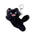 thumbnail image 4 of Llavero con colgante de gato, adorable accesorio para bolso, colgante para llavero de coche Negro, 4 of 9