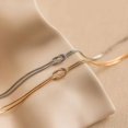 thumbnail image 3 of Pulseras de oro para mujer Pulsera de nudo de amor chapada en oro real de 14 quilates Pulsera de cadena de serpiente delicada Pulsera de infinito Joyas de oro ajustables Regalos para mujeres, 3 of 4