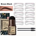 thumbnail image 1 of Eyebrow Stamp Stencil Kit One Step Brow Stamp Shaping Kit stamp on eyebrows waterproof Eyebrow Definer Long Lasting Eyebrow Stamp With 10 Reusable Eyebrow Stencils, 1 of 8