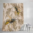 thumbnail image 4 of Vintage Bee Long Shower Curtain Set, Waterproof Shower Curtains for Bathroom, Vintage Brown Tree Branch Washable Fabric Cloth Bath Curtain for Bathtub Decoration with Hooks 72x84 Inches, 4 of 9