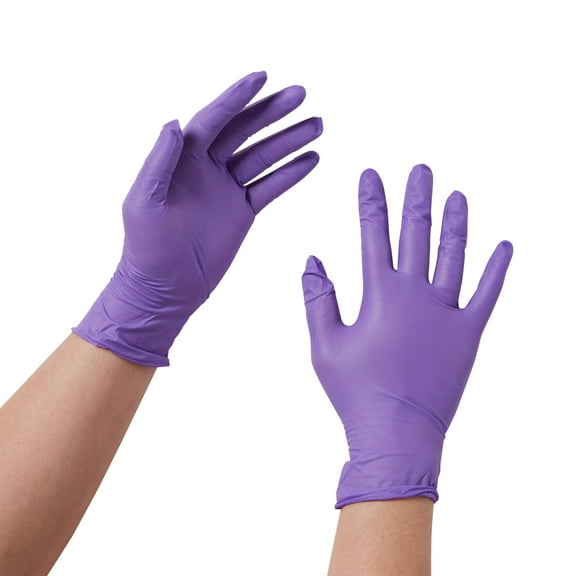 Purple Nitrile Exam Gloves 55084, X Large Box of 90, Purple