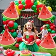 thumbnail image 4 of Cymylar Watermelon Party Decoration Foil Balloon, Summer Party Birthday Decoration Red(5pcs), 4 of 7
