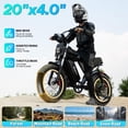 thumbnail image 6 of 1500W Electric Bike for Adults,48V 25Ah Max 90 Miles & 35MPH Electric Motorcycle,20’’ Fat Tire&nbsp;Full Suspension,APP Control,Mountain Bike UL2849, 6 of 10