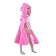 thumbnail image 2 of Toalla de Baño con Capucha LOLANTA para Niños, Tela de Rizo con Dinosaurio Rosa, 4-6 Años, 2 of 7