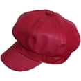 thumbnail image 5 of CoCopeaunts Newsboy Cap Plain Leather Beret Caps Men Women Vintage Artist Painter Octagonal Newsboy Hat Solid Autumn Winter Hat, 5 of 8
