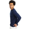 thumbnail image 2 of Hanes Beefy-T Unisex Long-Sleeve T-Shirt, Value 2-Pack Navy 3XL, 2 of 3