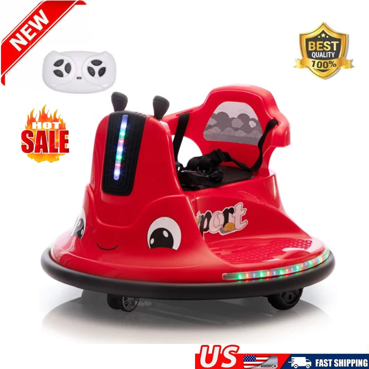 Clearance! Bumper Car for Toddlers & Kids , Baby Bumper Car with Remote