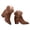 Coffee, variant on Pandaie Womens Winter Ankle Booties Suede Fuzzy Cuff Warm Snow Boots with Side Zipper Block High Heel Rhinestone Dress Boot Size 6‑9.5