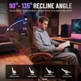 thumbnail image 5 of SOONTRANS Gaming Chair for Adults, Velvet Fabric High Back Comfortable Video Game Chair with Footrest Massage Lumbar Cushion, Racing Office Computer Desk Chair, Ergonomic Gamer Chair, Black/Purple, 5 of 10