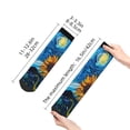 thumbnail image 4 of Pofeuu Starry Night Sunflower Field Print 30cm Socks, Adult Running Hiking Socks for Youth and Adult, 4 of 7