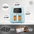 thumbnail image 6 of Kitchen Elite 5.5 Qt Digital Air Fryer, 7-in-1 Small Airfryer with LED Screen, Blue, 6 of 8