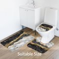 thumbnail image 4 of Luxury Marble Shower Curtain Sets 4-Piece Waterproof Polyester 72x72 Inch, Purple Marble & Gold Vein Design with Non-Slip Bath Mat & Toilet Cover, Modern Bathroom Decor Includes 12 Hooks​, 4 of 7