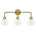 thumbnail image 6 of Aiwen 3-Light Gold LED Vanity Light with Clear Glass Shades, 6 of 10