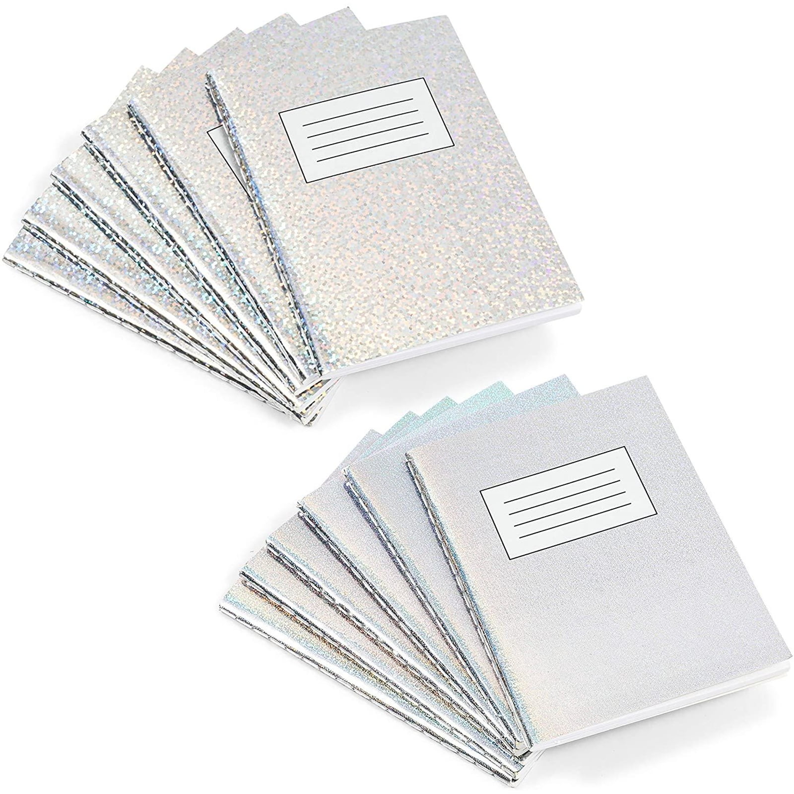12 Pack Glitter Notebooks, Travel Journal for Work and Office Supplies, 3.25 x 4.5 in.