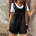 thumbnail image 2 of cfhntfmh Rompers for Women 2024 Summer Knot Strap Wide Leg Short Jumpsuit Scoop Neck Sleeveless Beach Outfits Jumpsuits, 2 of 7