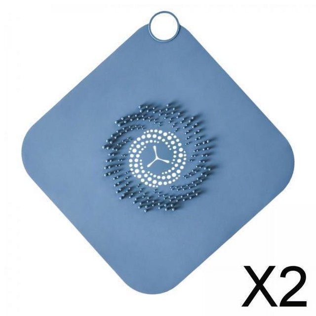 2x Cubierta de Drenaje de Piso Colector de Cabello Almohadilla de Drenaje de Piso Cubierta de Drenaje de Bañera para Fregadero de de Cocina 2 piezas
