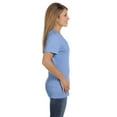 thumbnail image 4 of Hanes Ladies' 4.5 oz., 100% Ringspun Cotton nano-T V-Neck T-Shirt - S04V, 4 of 4