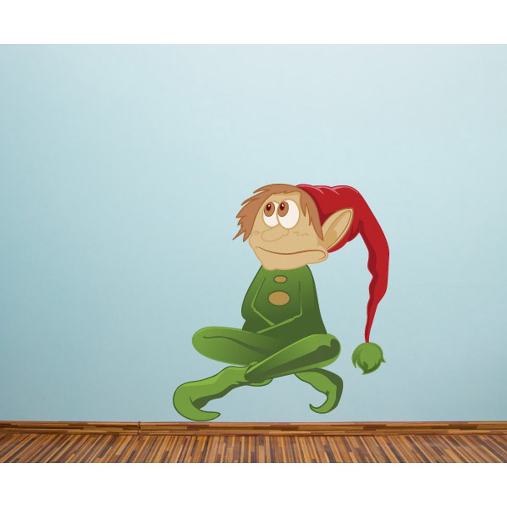 Christmas Elf Wall Decal Vinyl Sticker Car Sticker IDCOLOR004