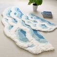 thumbnail image 2 of 23"×72" Soft Shag 3D Stereo Wave Moss Bedside Rug,Moss rug Cute Moss Bathroom Rug Boho Aesthetic Leaf Leaves Bath Mat Shaggy Non Slip Absorbent Shower Mat Décor, 2 of 10
