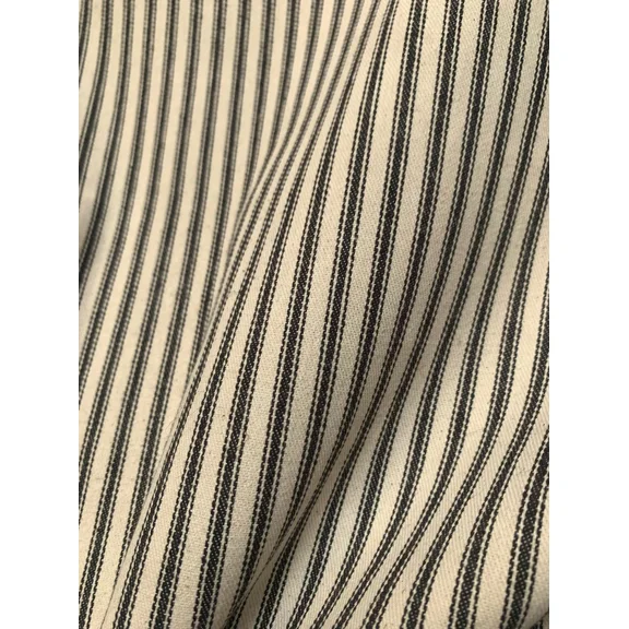 Burlap Fabric Woven Ticking Black - 44 to 45 Inch Wide 100 Cotton Twill Weave Sold by the Yard