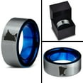 thumbnail image 4 of Tungsten Minnesota North Star State Common Loon Band Ring 8mm Men Women Comfort Fit Blue Flat Cut Brushed Gray Polished, 4 of 4