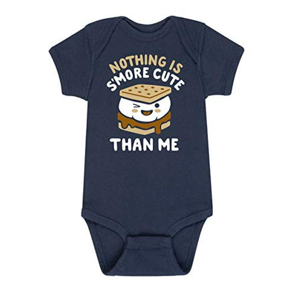 - Nothing Smore Cute Than Me - Infant Baby One Piece - Size 6 Months Navy